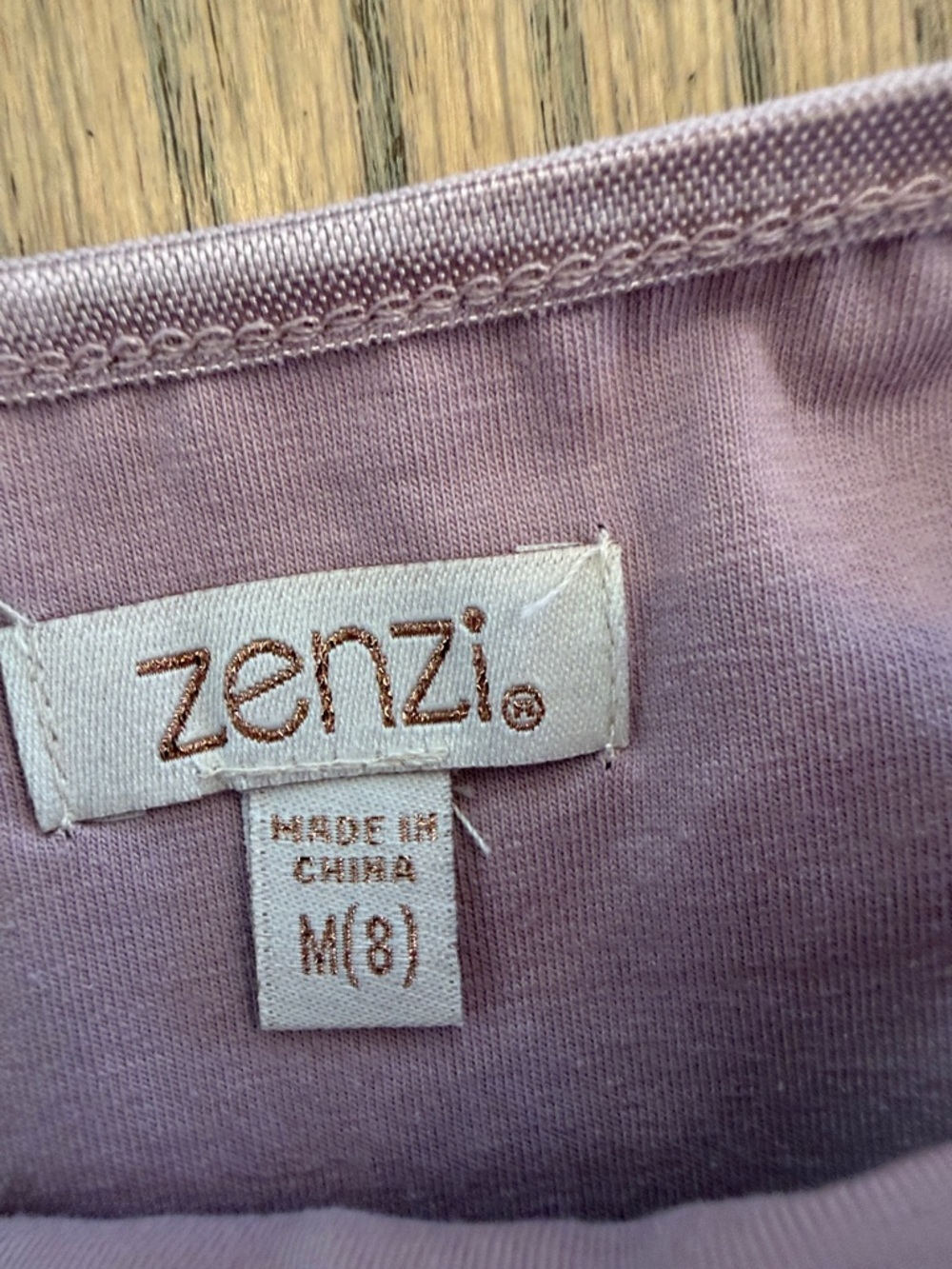 NWT Zhenzi Girls Light Mauve Lace Bodice Spaghetti Strap Dress Size Medium (8) - Picture 5 of 10